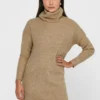ONLY LONGSLEEVE ONLJANAPULLO - Strickkleid - Beige