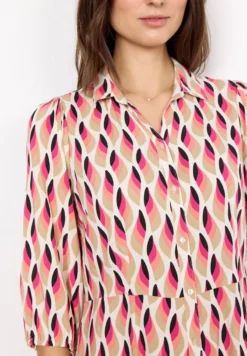 Soyaconcept SAMMY - Blusenkleid - Fuchsia Rose Combi