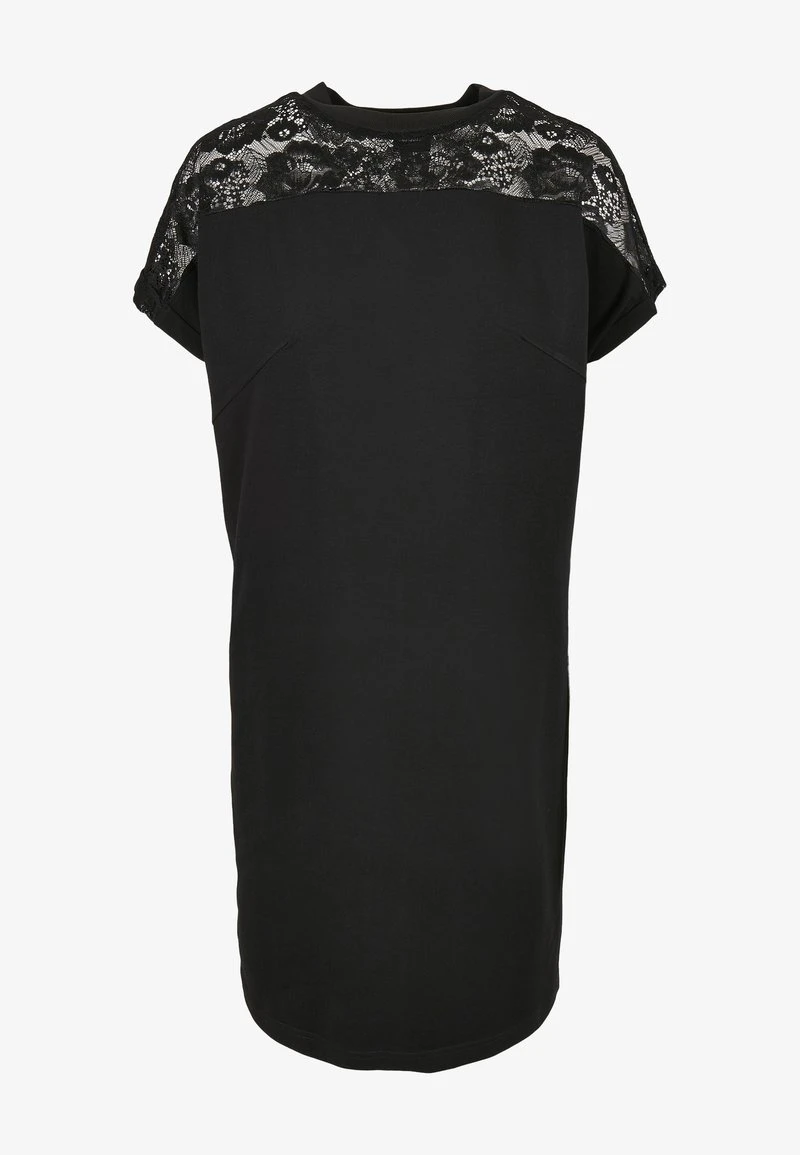 URBAN CLASSICS LADIES LACE TEE DRESS - Freizeitkleid - Schwarz 1 URBAN CLASSICS LADIES LACE TEE DRESS - Freizeitkleid - Schwarz