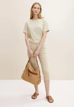 Tom Tailor ALEXA CAPRI - Jeans Shorts - Silver Ecru -Angebote Stil Tage Store b58c1e1a7c004452b561530ae744cc7a