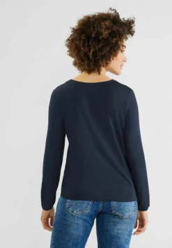 STREET ONE MIT GUMMIZUG IM SAUM - Langarmshirt - Blau -Angebote Stil Tage Store b64b1515ad7b4da5b923af0182f46772