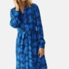 Marks & Spencer BELTED SNAKE PRINT - Blusenkleid - Blue Mix