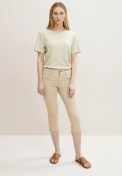 Tom Tailor ALEXA CAPRI - Jeans Shorts - Silver Ecru