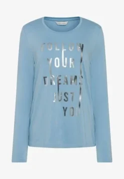 RUNDHALS, RÜCKEN-ZIERPASPEL - Langarmshirt - Türkis -Angebote Stil Tage Store c15264a020394dcbb30a17a99668858d