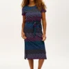 Sugarhill Brighton FLISSY MIDI - Jerseykleid - Blue