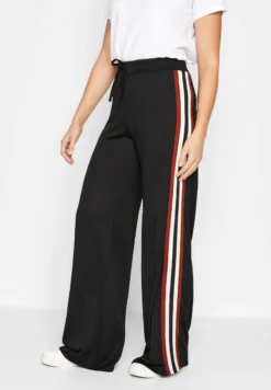 SIDE STRIPE WIDE LEG - Jogginghose - Black