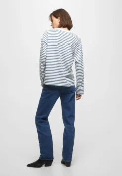 PULL & BEAR STRIPED - Langarmshirt - Blue Denim -Angebote Stil Tage Store cbaa31bdfb8a433ab3defced969b77bc