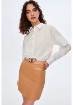 WAIST DETAILED SLIT - Minirock - Camel -Angebote Stil Tage Store cc8c9b4de5974bce80a7dc382ae25012