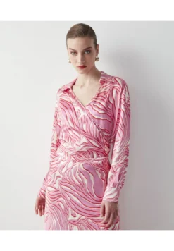 Ipekyol FLARED PATTERNED SATIN MIDI - A-Linien-Rock - Pink -Angebote Stil Tage Store cd0653b28c564c48a982387e87959cd5