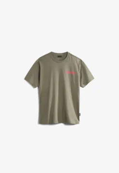 Napapijri S-PAJAS SS - T-Shirt Print - Green Lichen