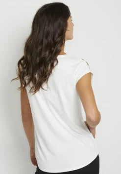 Kaffe BPMALIA - T-Shirt Print - Chalk W.green Leafs Print -Angebote Stil Tage Store d5101f6a2ae24728adf56e6a35db53d5