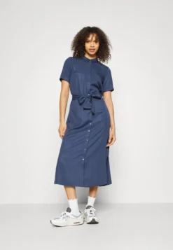 OBJTILDA ISABELLA DRESS - Blusenkleid - Blue Indigo