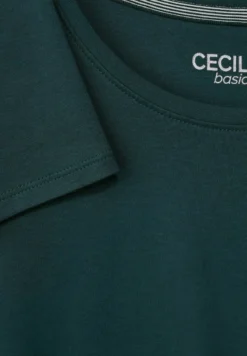 Cecil MIT RUNDHALS - Langarmshirt - Grün -Angebote Stil Tage Store db8e17b802c14249800e58379df3b2c5