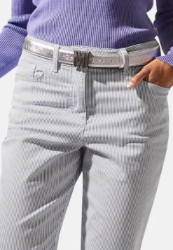 MIT STREIFEN - Stoffhose - Weiß Schwarz -Angebote Stil Tage Store dd7796726fd34c7ab5b937b92972c0f9