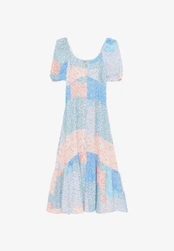 LCW LIMITED Heart Collar Patterned Short Sleeve - Freizeitkleid - Blue