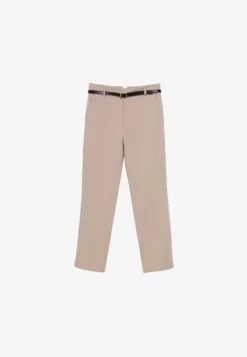 Stradivarius MIT GÜRTEL - Stoffhose - Beige -Angebote Stil Tage Store dea5ee0611ab45278bf35d01289c553f