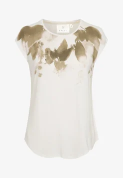 Kaffe BPMALIA - T-Shirt Print - Chalk W.green Leafs Print -Angebote Stil Tage Store e06dff6b3a4340dbaa21f6ef405dd92e