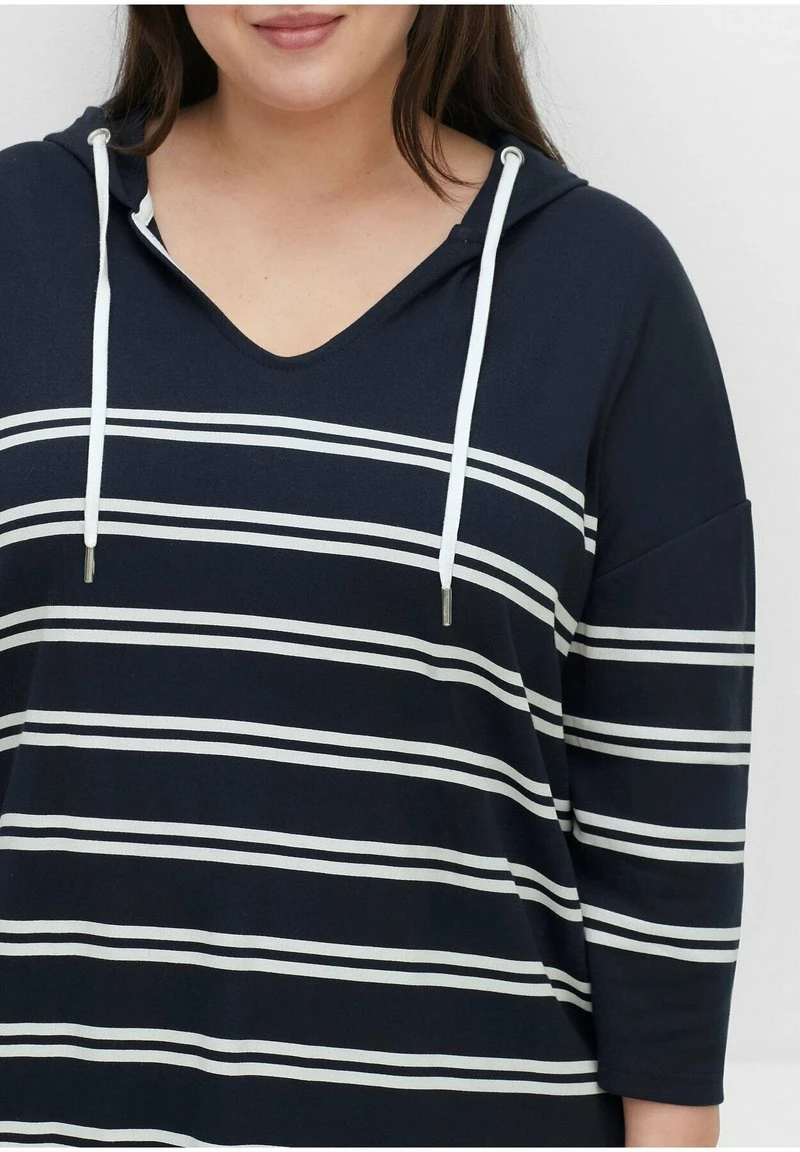 Sheego Jerseykleid - Nachtblau Weiß 4 Sheego Jerseykleid - Nachtblau Weiß - Image 4