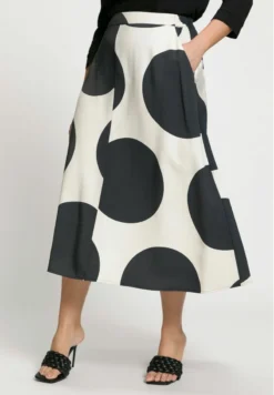 Ulla Popken POIS POCHES CEINTURE ÉLASTIQUE - A-Linien-Rock - Noir