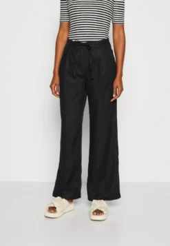 ESPRIT FLOW WIDE LEG - Stoffhose - Black