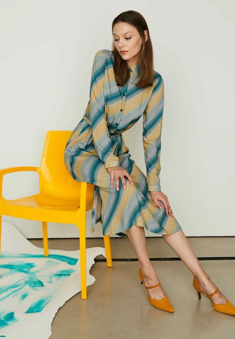 Blusenkleid - Blue Yellow 2 Blusenkleid - Blue Yellow - Image 2