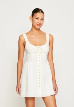 BDG Urban Outfitters AZEALIA MINI - Blusenkleid - Cream