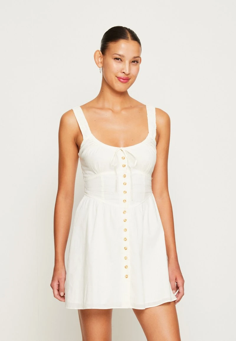 BDG Urban Outfitters AZEALIA MINI - Blusenkleid - Cream 1 BDG Urban Outfitters AZEALIA MINI - Blusenkleid - Cream