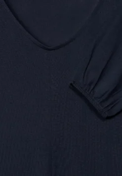 STREET ONE MIT GUMMIZUG IM SAUM - Langarmshirt - Blau -Angebote Stil Tage Store f9f31c0c871f47b880448b2a5719c146