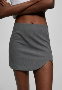 PULL & BEAR WITH WAVY SLIT - A-Linien-Rock - Grey -Angebote Stil Tage Store fb1925200f534c318ea05fbcd7cec25e